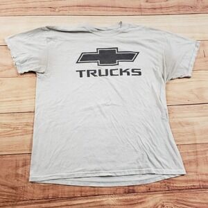 Chevy Trucks Shirt Mens Extra Large Gray Black Outdoor Logo Racing Adult XL‎ *